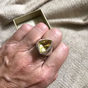 Genuine Citrine Sterling Silver Ring